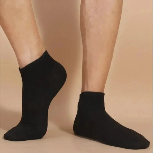 10 Pairs Unisex Solid Color Boat Socks Leisure Invisible Business Breathable Odorproof High-quality Men's Women's Ankle Socks