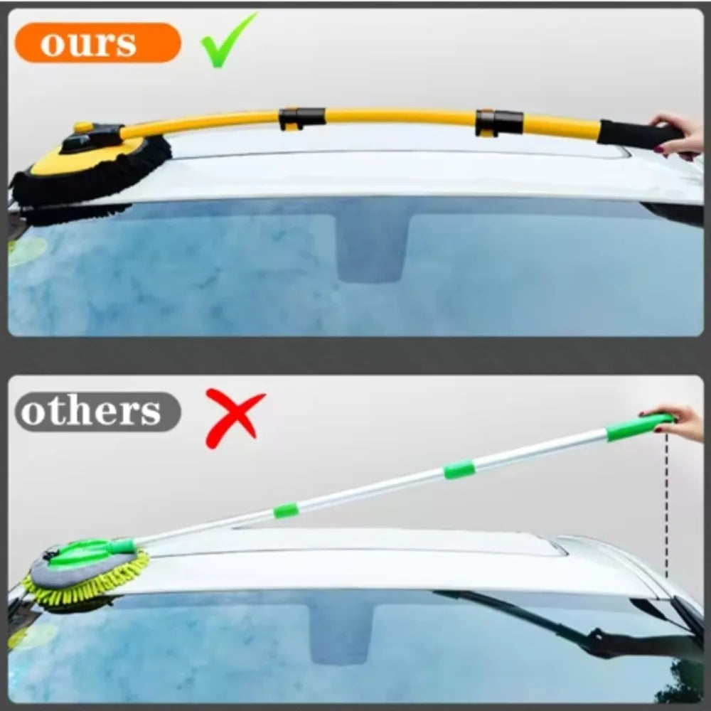New Car Wash Mop Cleaning Brush Telescoping Long Handle Cleaning Mop Retractable Bent Bar Car Wash Brush Car Cleaning Tools