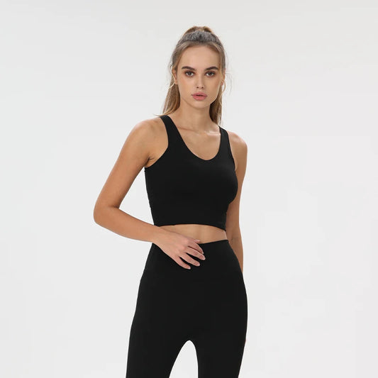 Women Yoga Vest Workout Pilates Activewear Tops Running Gym Pretty Workout Clothes Sports Bras Active Wear Female Camisole Bra