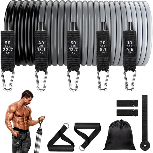 Amazon Bestselling 11 Piece Fitness Resistance Band Set for Men