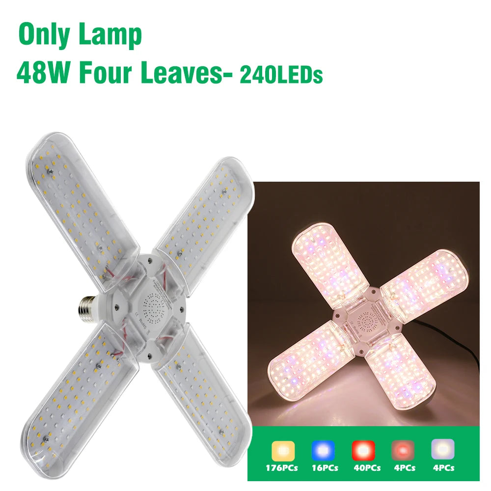 E27 Foldable Phyto Lamp SMD2835 AC85-265V Full Spectrum LED Bulb Grow Light Indoor Plants Bloom Flowering Grow lamp Garden