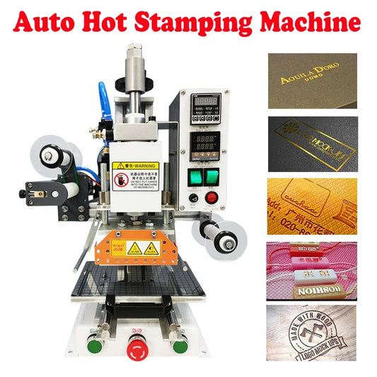 Small Automatic WL-CT01/02 DTF Printer Pneumatic Embossing Machine Hot Stamping Trademark Leather Paper Plastic Wood Indentation