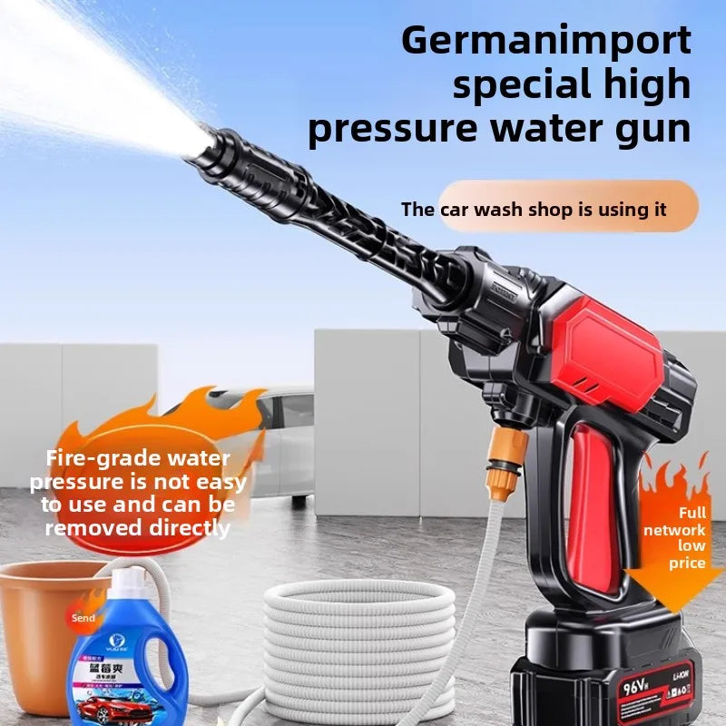 Wireless Lithium Car Washer Brushless High Pressure Water Gun Portable Charging Power Washer